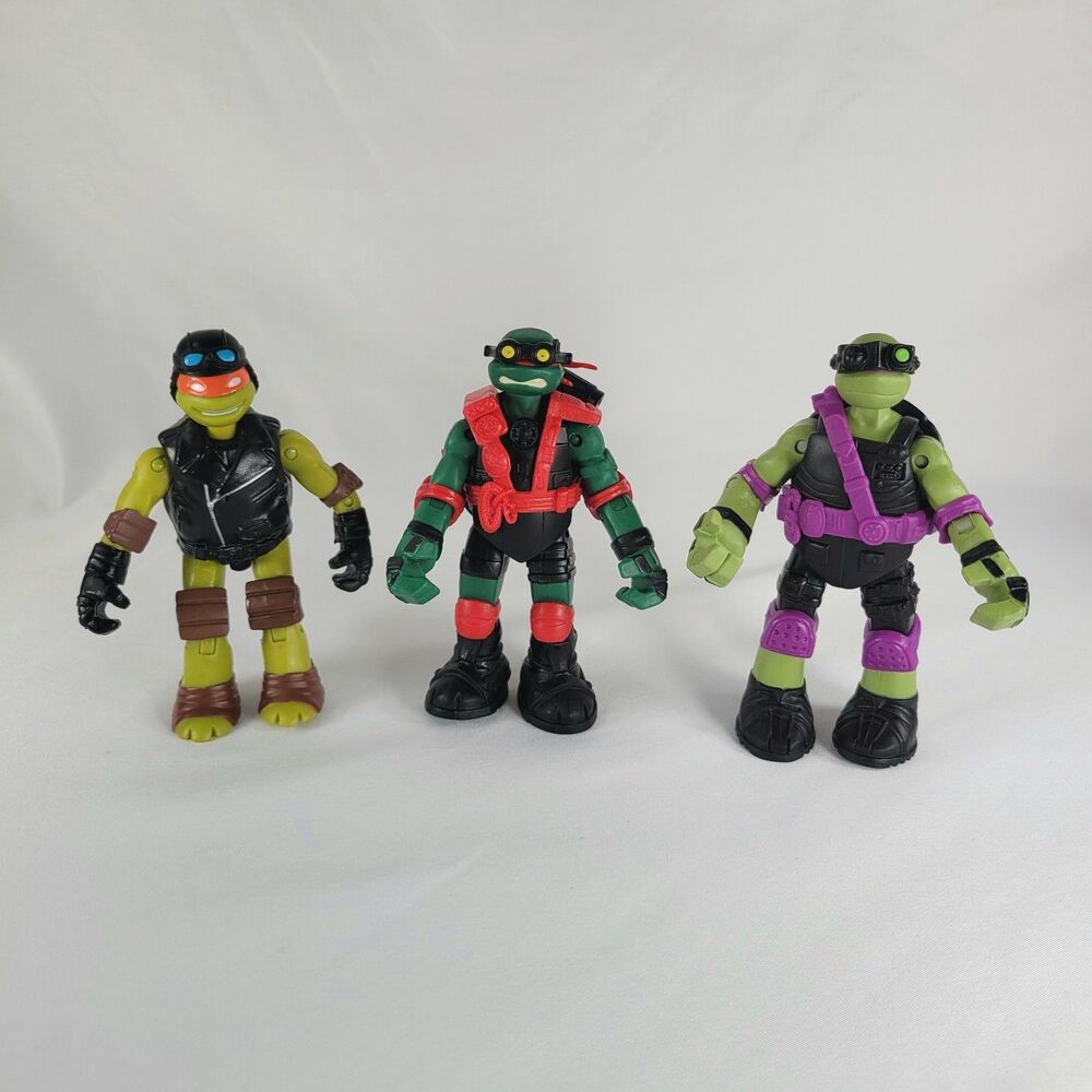 TMNT Stealth Tech Viacom Playmates Ninja Turtles Donatello Mikey Raph Don 2013
